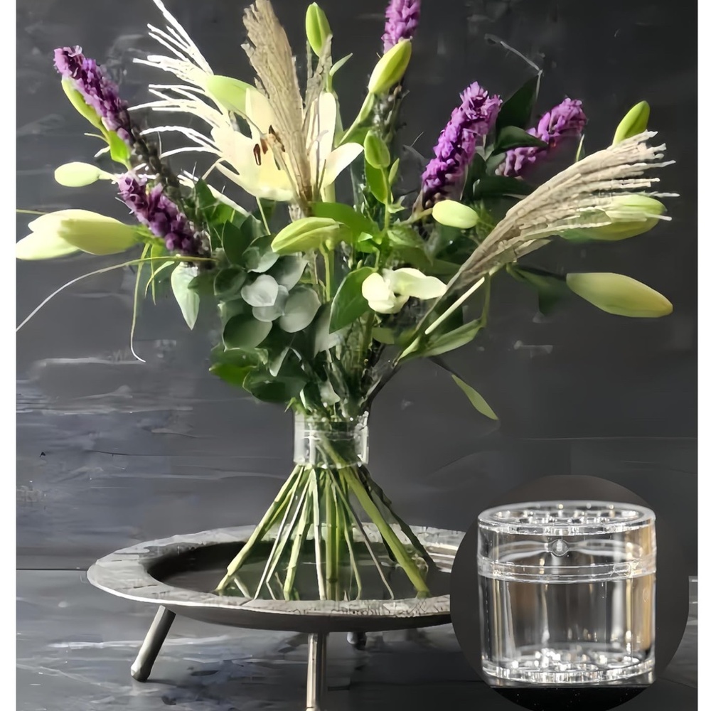 Ikebana Spiral Stem Holder - Bouquet Twister for Flower Arrangement (Clear)